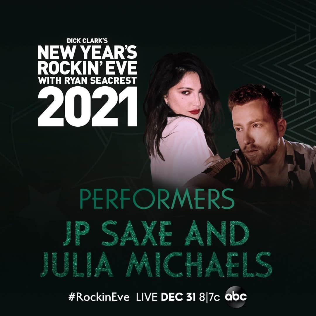 アメリカン・ブロードキャスティング・カンパニーのインスタグラム：「TWO DAYS AWAY! We can’t believe @RockinEve is so soon! Just announced: @jpsaxe and @juliamichaels are performing on #RockinEve this Thursday at 8|7c on ABC!」