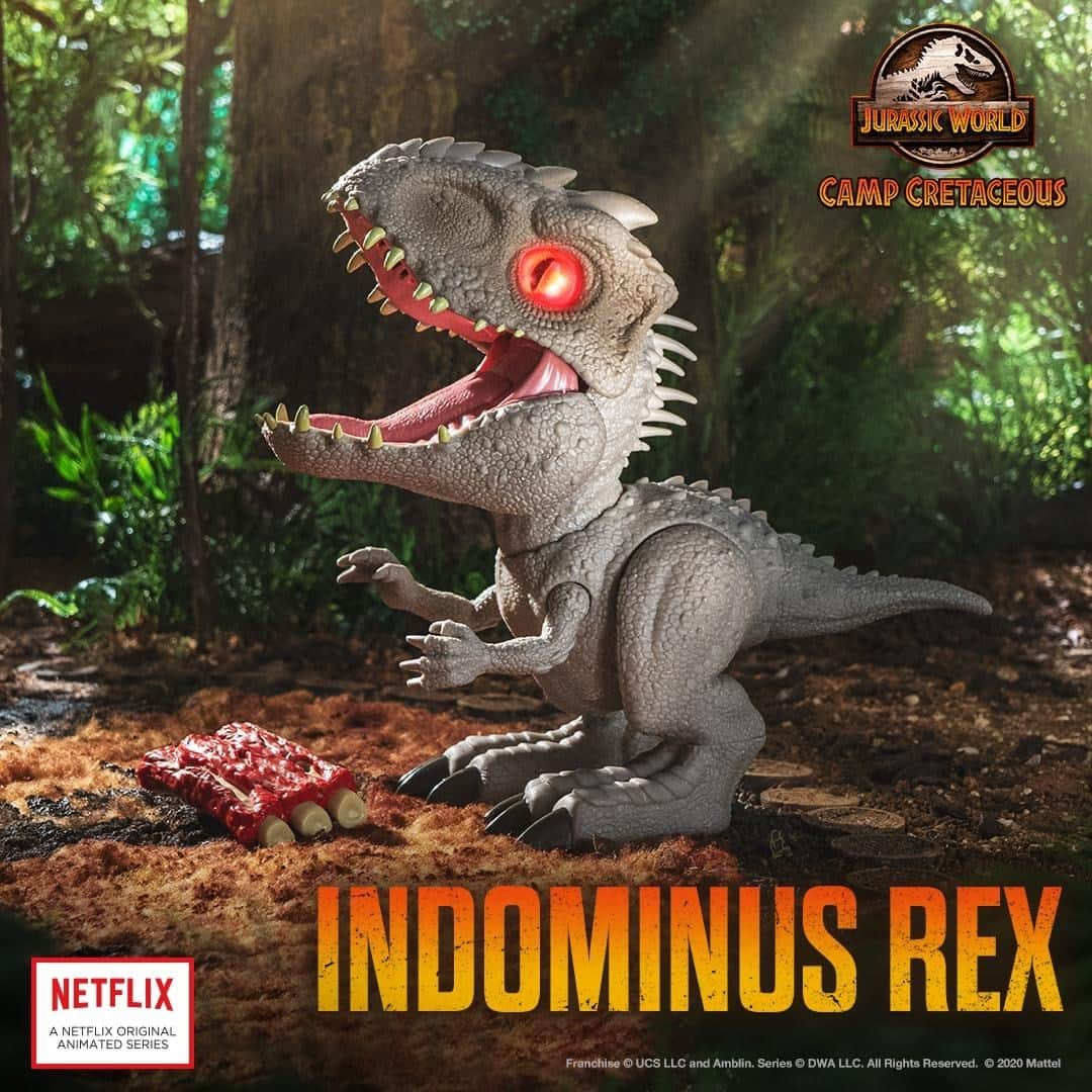 Mattelさんのインスタグラム写真 - (MattelInstagram)「Ever wanted to feed a dinosaur? Now, with the #JurassicWorld #CampCretaceous Feeding Frenzy Indominus Rex you can! Snack included.」12月30日 5時32分 - mattel