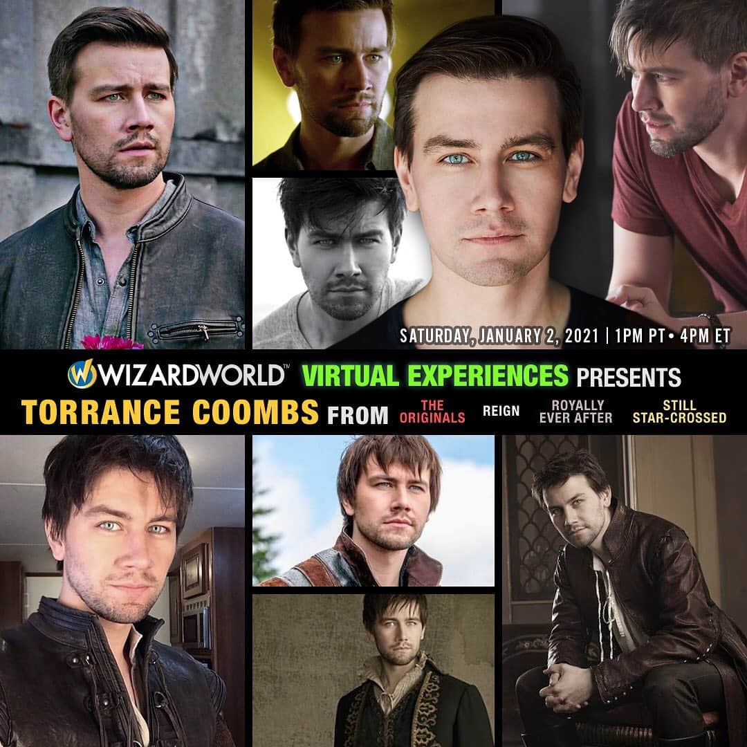 トーランス・クームスのインスタグラム：「I just can’t say no to Wizards. They’ve once again invited me to be a part of their “World.” Come join me and some friends from The Originals in a free live online panel on Jan 2nd, in which you can ask us whatever questions your heart desires while we desperately shush our cats. There will also be 1on1s, video shoutouts, autographs and more available for purchase.  For all the relevant info check the link in my bio! #wizardworld #wizardworldvirtualexperiences #theoriginals」