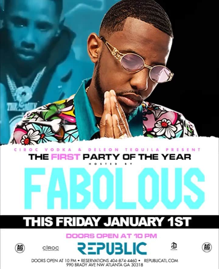 ファボラスのインスタグラム：「A T L A N T A   J A N  1 s t  R E P U B L I C  1st Party of the Year!! Brought to you by @agentertainment」
