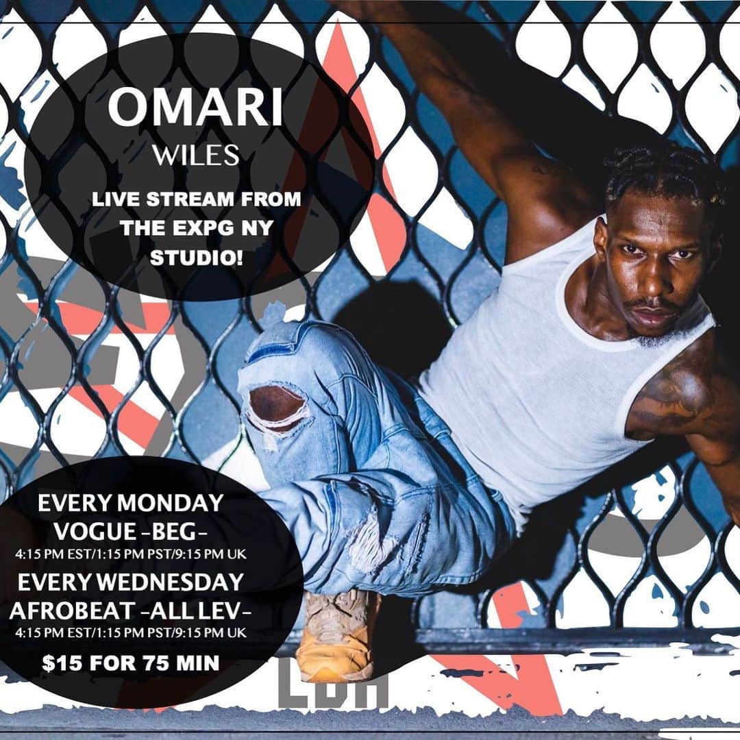 EXILE PROFESSIONAL GYMさんのインスタグラム写真 - (EXILE PROFESSIONAL GYMInstagram)「✨Afrobeat -All Lev-!! ✨ With your favorite @omari_wiles !!! Every Wednesday!【LIVESTREAM】 Time: 4:15 EST! . 🔥🔥🔥🔥🔥🔥🔥🔥🔥🔥🔥🔥  Get your tickets right now !!!   .  Click ‘Book’ and create an account OR login in to your Mind Body account to reserve ✔️ $15 online class ✔️ Private login link will be sent via email 15 minutes prior to class start 👀  ZOOM TIPS 👀 If using 📱 Zoom app best way to go 👍 Please use ‘mute’ button when not speaking. We encourage displaying your video for teacher feedback! See you on the dance floor! .  #AFROBEATS #Omariwiles #ousmanewiles #afrobeats #jidenna #zodi #mreazi #expgstudio #newyork #omari #afro  #voguebeginners #onlineclasses #danceclasses #livestreamclasses #expg #expgny #expgbyldh #dancers #afrobeat #classesonline」12月30日 9時11分 - expg_studio_nyc