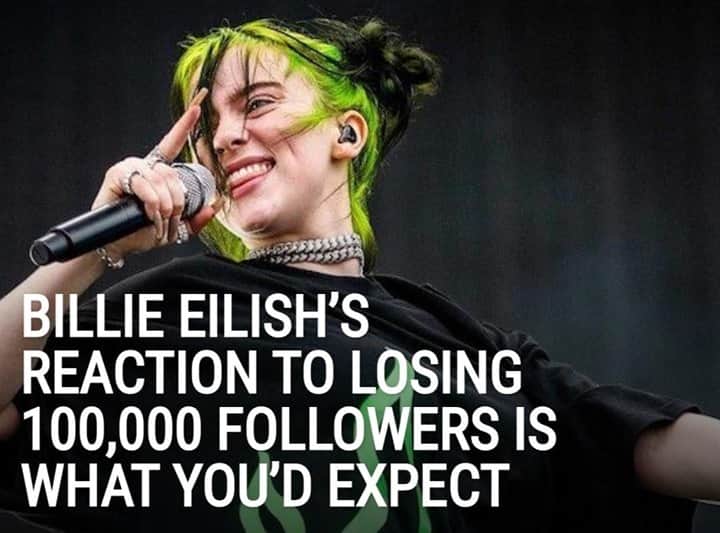 Alternative Pressさんのインスタグラム写真 - (Alternative PressInstagram)「@billieeilish had the best response to finding out an @instagram post caused her to lose 100,000 followers⁠ LINK IN BIO⁠ .⁠ .⁠ .⁠ #billieeilish #instagram #altpress #alternativepress」12月30日 10時01分 - altpress