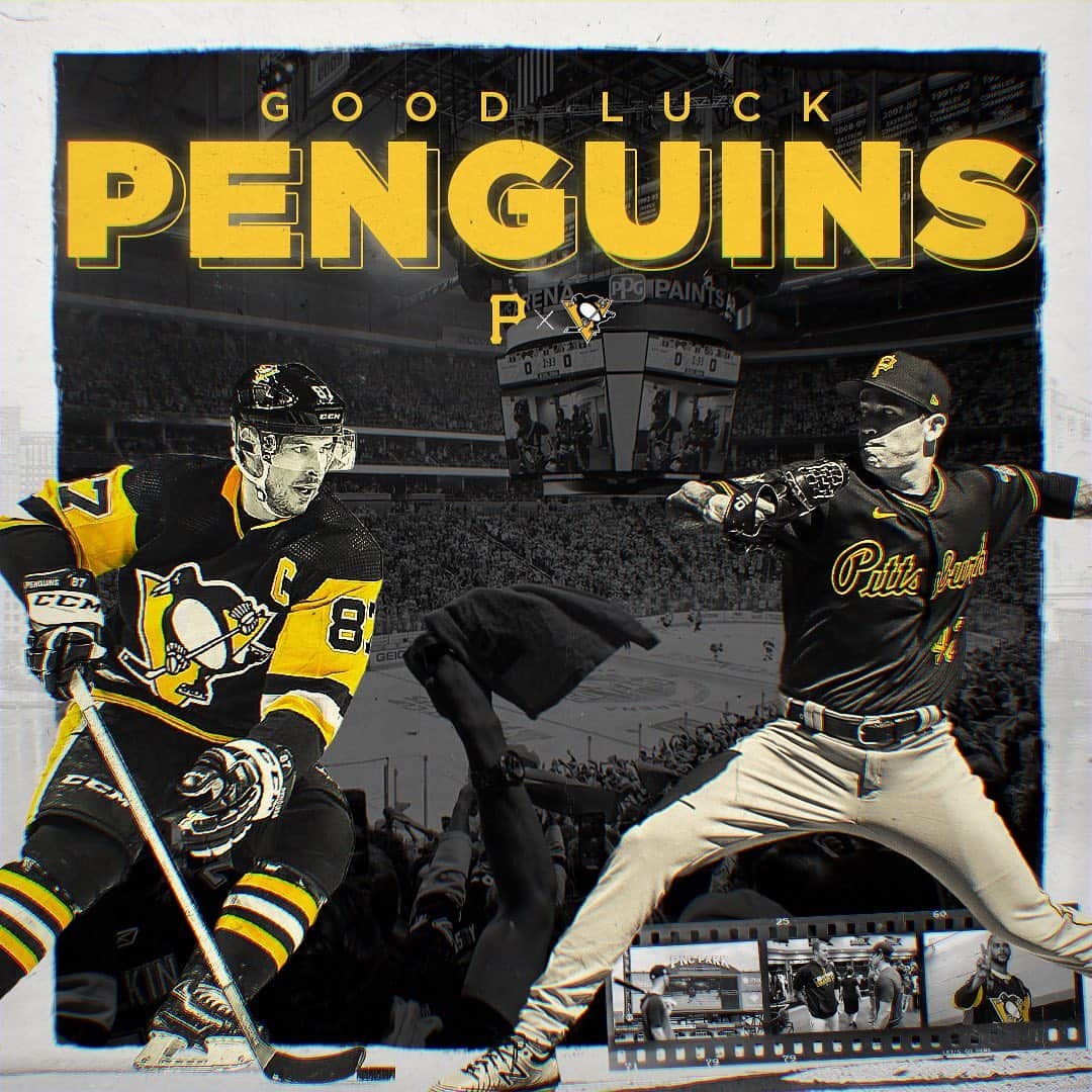ピッツバーグ・パイレーツのインスタグラム：「Welcome back and good luck, @penguins! #LetsGoPens」