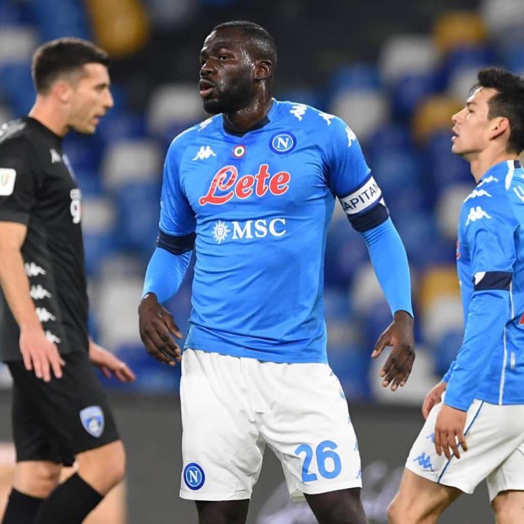 のインスタグラム：「✅ 3-2  🏆 #NapoliEmpoli #CoppaItalia 🇮🇹 #KK 💪🏿 #ForzaNapoliSempre 💙」