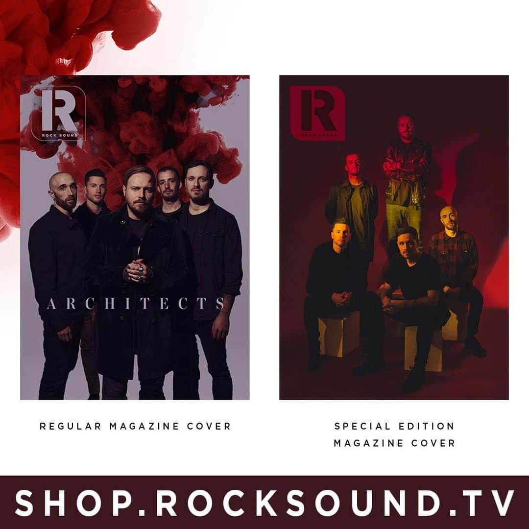 Rock Soundのインスタグラム：「Dive inside the making of Architects' flat-out stunning new album ‘For Those That Wish To Exist’ in the latest issue of Rock Sound.   We worked closely with the band to put together some very special and exclusive merch, which is available from the link in our bio right now.」
