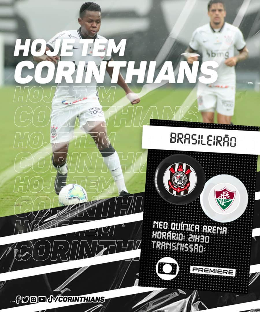 コリンチャンスさんのインスタグラム写真 - (コリンチャンスInstagram)「Até que enfim chegou o dia de dizer: HOJE É DIA DE CORINTHIANS, FIEL! 🙏🏾⠀ ⠀ ⚽ Corinthians x Fluminense⠀ 🏆 @Brasileirao (29ª rodada)⠀⠀⠀ ⏰ 21h30⠀⠀⠀ 🏟 @NeoQuimicaArena⠀ 📺 @redeglobo e @canalpremiere⠀ ⠀ #VaiCorinthians #SCCPxFLU #BMG #Nike #CorinthiansEPositivo #Matrix #Midea #Poty #Serasa #Orthopride #BrahmaNoBandoDeLoucos #CartãodeTodosCorinthians #AleCombustíveis #DoTerra #Hapvida #GaleraBET」1月13日 21時03分 - corinthians