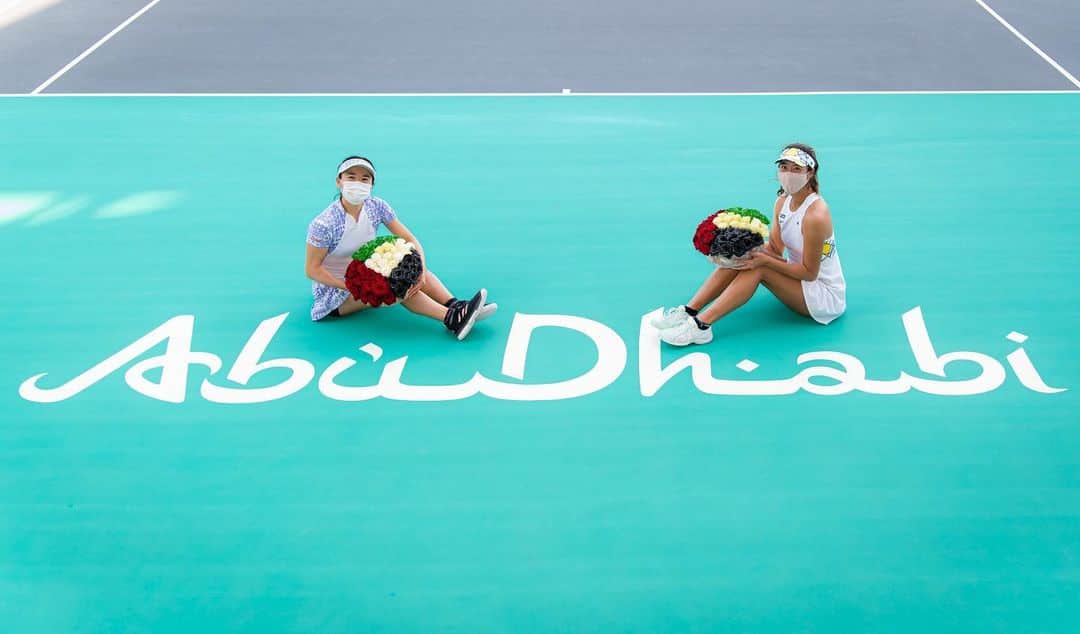WTA（女子テニス協会）さんのインスタグラム写真 - (WTA（女子テニス協会）Instagram)「@enashibs and @shuko.aoyama captured their 4️⃣th team title 💪🏆 #AbuDhabiWTA」1月13日 21時36分 - wta