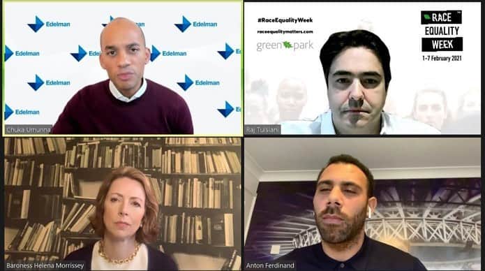 アントン・ファーディナンドのインスタグラム：「Yesterday I was on the panel for the up and coming race equality week with 3 wonderful people who I learnt so much from thank you for having me and thank you for ur time @chuka_umunna @helenamorrissey @tuls1an1  #thankyou #leadership #inspiration #raceequalityweek」