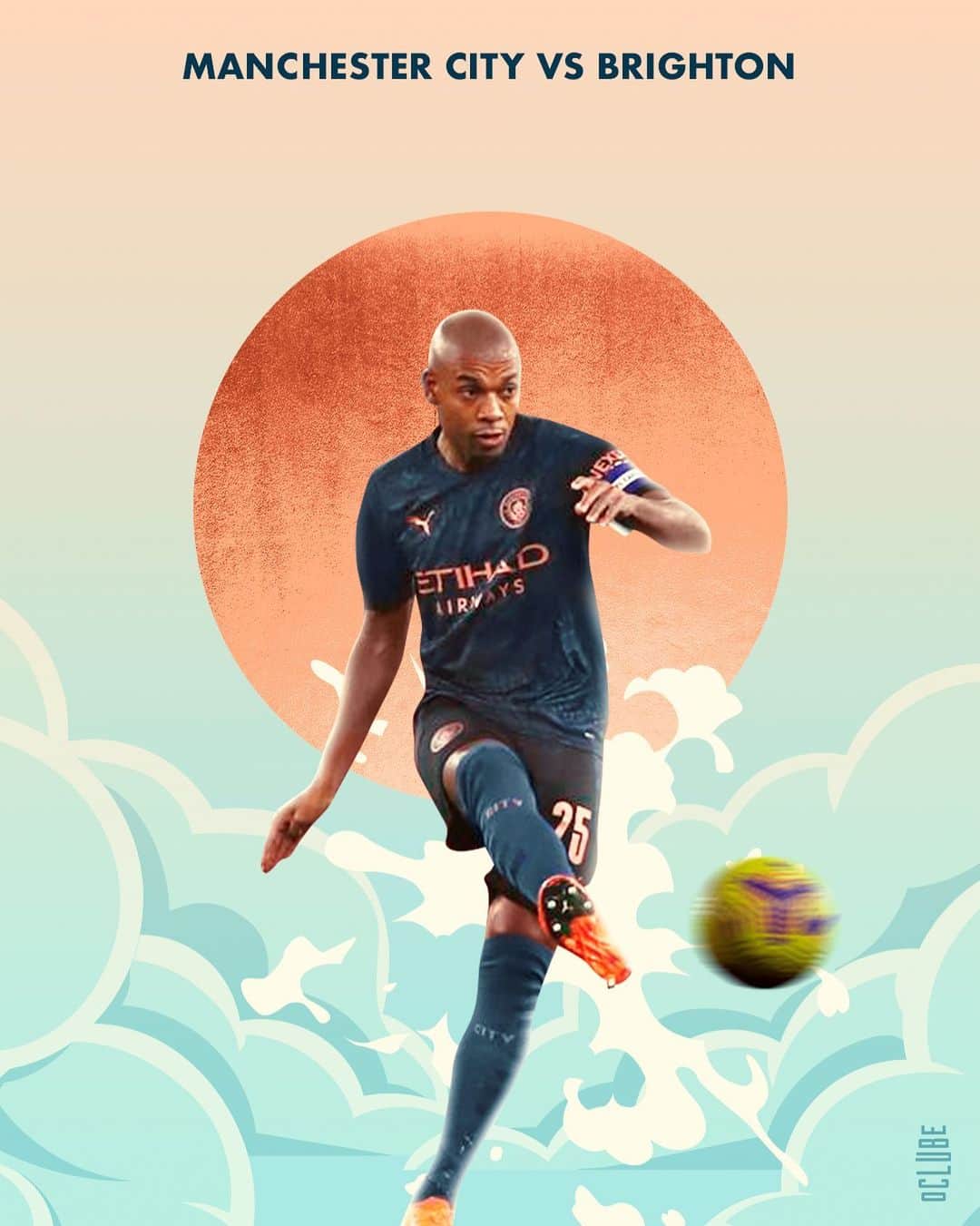 フェルナンジーニョのインスタグラム：「Keep pushing! Cmon CITY 💪🏾💪🏾 #matchday」