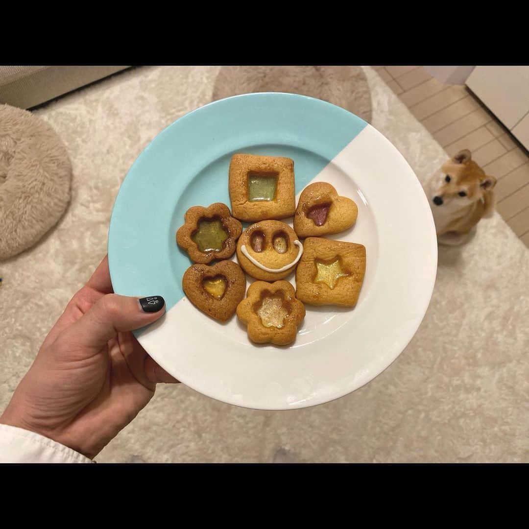 池添俊亮さんのインスタグラム写真 - (池添俊亮Instagram)「お家で出来る楽しい事って何かなーってことで3人と2匹でお菓子作りした日の。  #ステンドグラスクッキー」1月13日 23時39分 - zoe_boy_0427