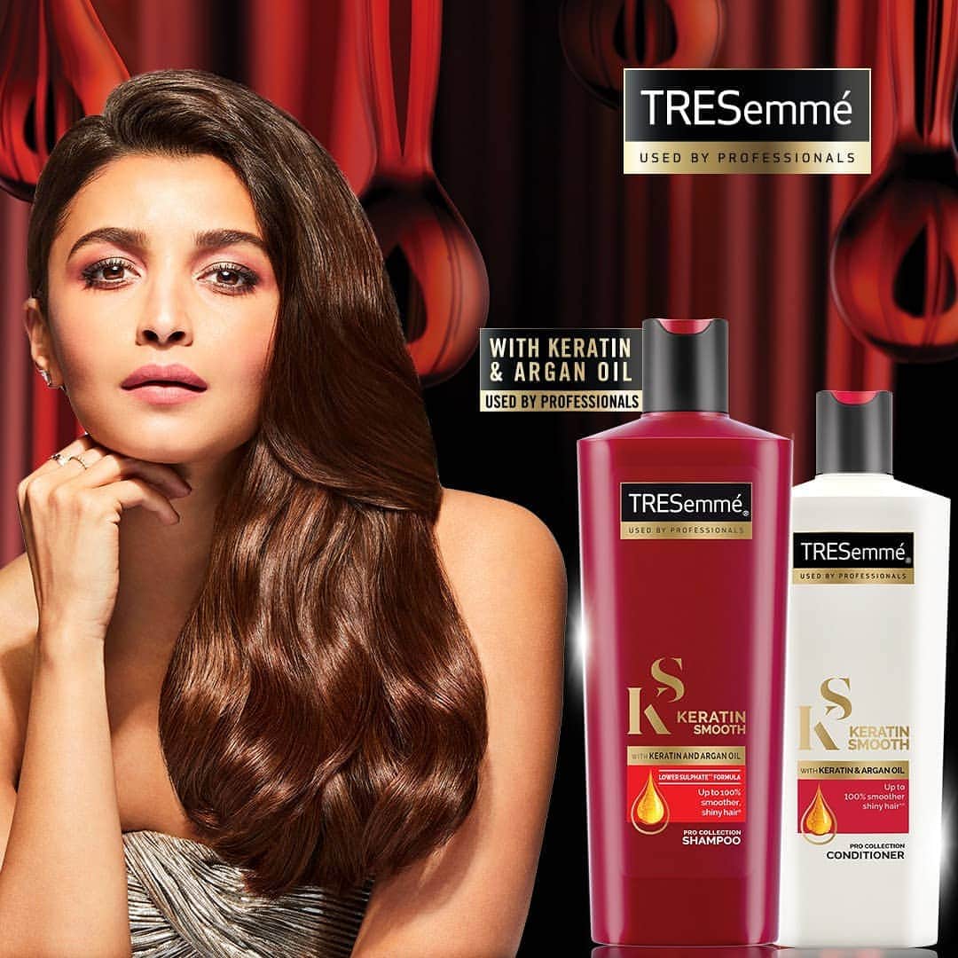 アリア・バットのインスタグラム：「Love is in the hair✨💕 Super super super excited and thrilled to be a part of @tresemmeindia 💇🏻‍♀️」