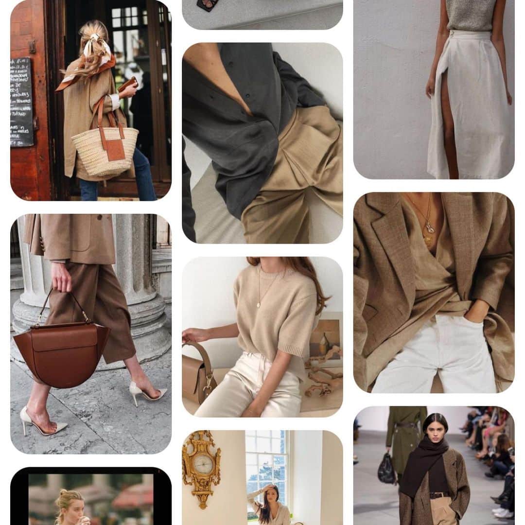 ペオニー・リムのインスタグラム：「These are some of my outfit inspiration boards from @pinterest . I discuss these in Class 2. #howtodefineyourpersonalstyle (see igtv). Creating themed boards either here on Instagram or on Pinterest are a great way to get unstuck when you’re struggling to get dressed. I find it extra helpful to add in some of my own looks that I liked too. #peonylimstyle #stylingtips」
