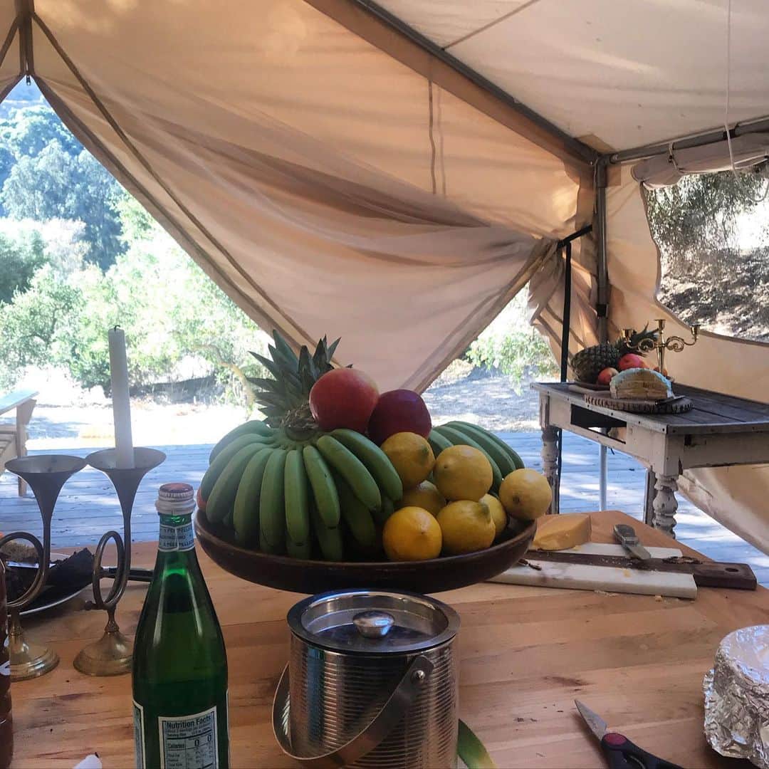 のインスタグラム：「Tent life. When you’re realizing you should have bought the house rather than the land. Please send architect.」