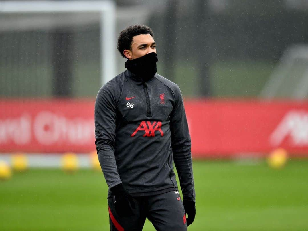 トレント・アレクサンダー＝アーノルドのインスタグラム：「Liverpool FC Training (13-01-2021) 🔴📷: Andrew Powell for Liverpool FC 🔴 @trentarnold66 🔴  Tags ignore: #trentarnold #TAA66 #team66 #trentalexanderarnold #team66 #trentalexander  #milner #hendo #gerrard #diogojota #liverpool #lfc #salah #mane #firmino #robertson #vandijk #keita  #chamberlain #aoc #thiago #matip #gomez  #tsimikas #football  #l4l #f4f #lfl #lovelfc」