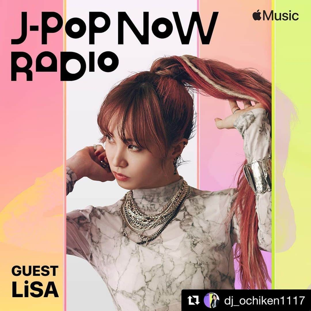 LiSAさんのインスタグラム写真 - (LiSAInstagram)「Apple MusicのJ-Pop Now Radioにてオチケンさんにお話しきいていただきました📻☻  #Repost @dj_ochiken1117 ・・・ KonnichiWorld!! New episode of J-Pop Now Radio is up featuring the interview with LiSA who sings the theme song for the blockbuster anime film “Demon Slayer”. Check out the interview and her music along with the freshest new J-pop songs.  Find some favorites to add to your library! #JPopNow Radio #applemusic   J-Pop Now Radio 今回は #LiSA がインタビューに登場。 「炎」の秘話や新曲「dawn」について 色々お話を伺いました。 もちろん様々なJ-Popも! #ヒゲダン #YOASOBI #アイナジエンド #邑うつぼ #ヨルシカ #Perfume #MyHairIsBad #安室奈美恵 など最新の曲、元気を注入してくれる曲を紹介‼︎ あなたのお気に入りを是非ライブラリに追加してください!」1月14日 1時36分 - xlisa_olivex