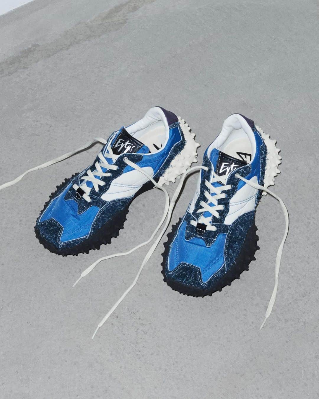 エイティーズのインスタグラム：「The Azure blue FUGU sneakers have been restocked at eytys.com」