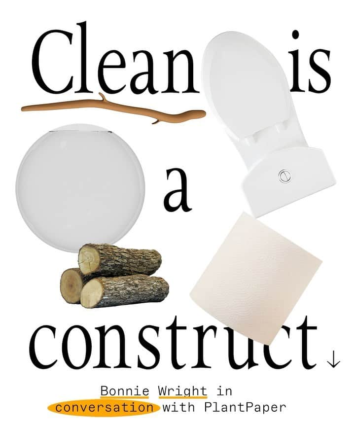 ボニー・ライトのインスタグラム：「tomorrow january 14th at 10am pacific time i will be chatting to my friends at @plant_paper 🧻 we share similar curiosities when it comes to humanity’s relationship to waste and the need for cleanliness. how does our psychology of waste limit our abilities to redesign systems for a more sustainable world?」