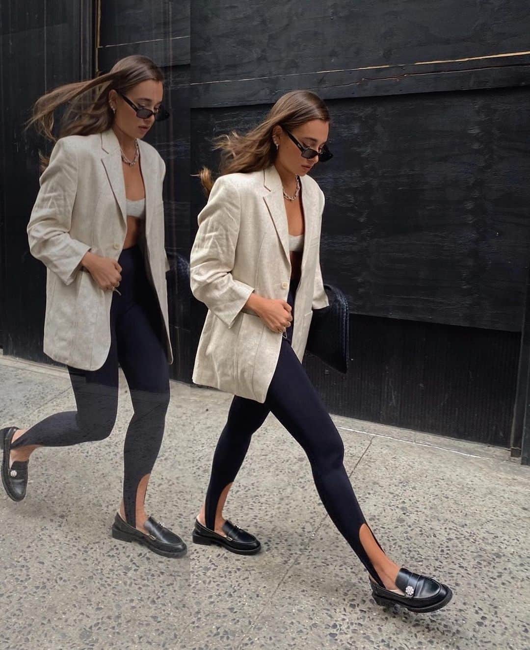 We Wore Whatのインスタグラム：「Because I miss horseback riding or because they’re the cooler older sibling of my basic black leggings? Stirrups! Are we into the trend?」