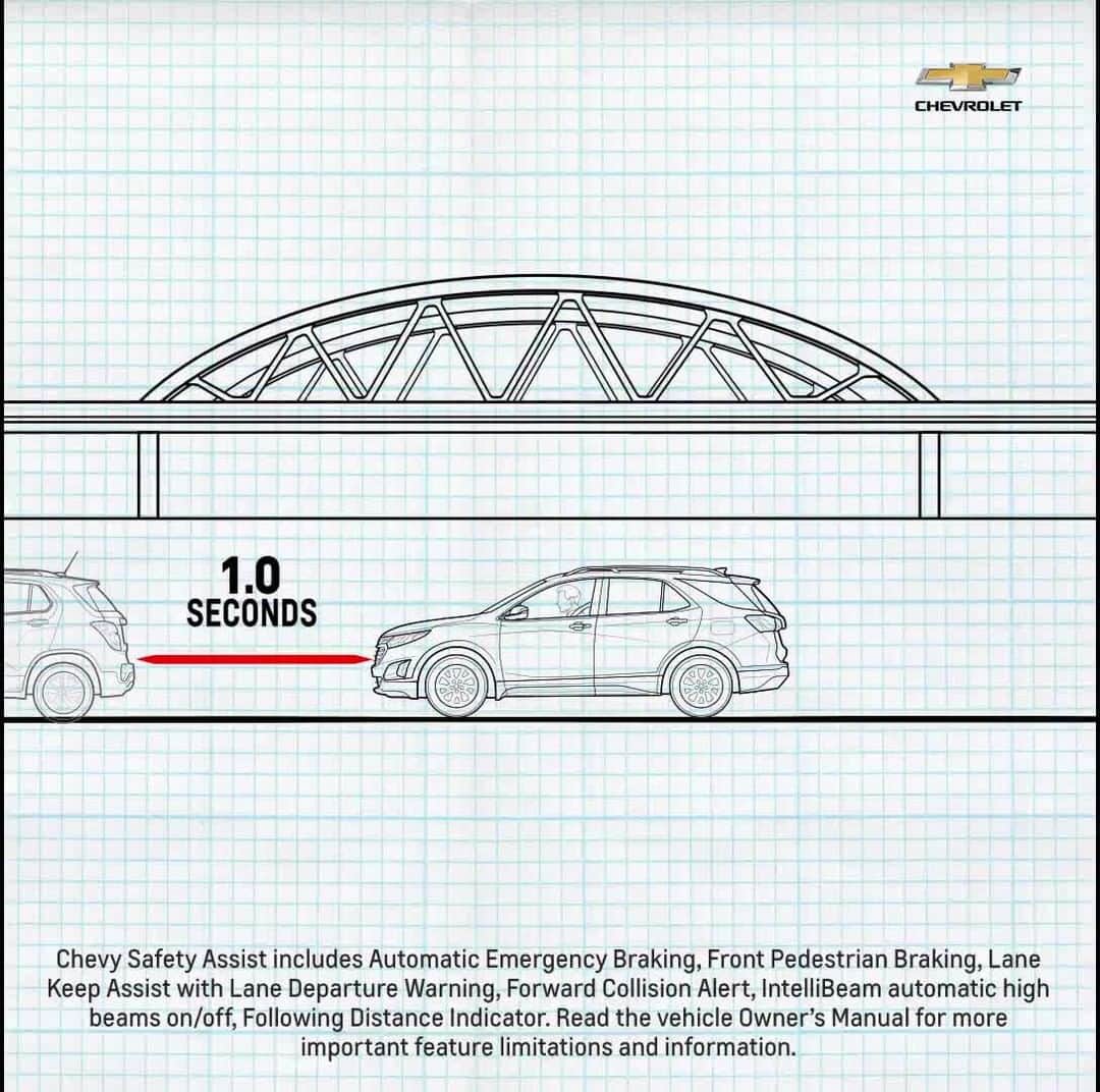 シボレーのインスタグラム：「Space is key. Following Distance Indicator is just one of the Standard #Chevy ​Safety Assist features included in the ​2021 #ChevyEquinox.」