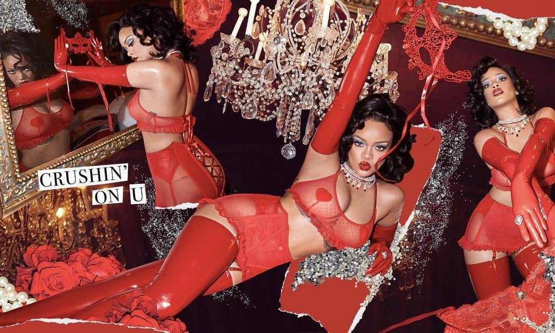 リアーナのインスタグラム：「Valentine shenanigans from @savagexfenty」