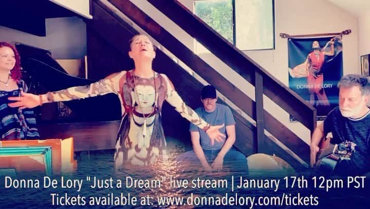 ニア・ピープルズのインスタグラム：「Looking forward to @donnadelory’s live stream this Sunday hosted by @humanharmonics ! Donna and I crossed paths many years ago and it has been so inspiring to reconnect.  We hope you’ll join us for this special zoom live stream - visit humanharmonics.life for tickets or check my stories for link! This song, “Just A Dream” was written by Patrick Leonard – the same songwriter who wrote “Men and Boys”! #music #musician#consciousness #consciousmusic #journey #crossingpaths #bridgingworlds #80s #90s #pop #singer #donnadelory #madonna」