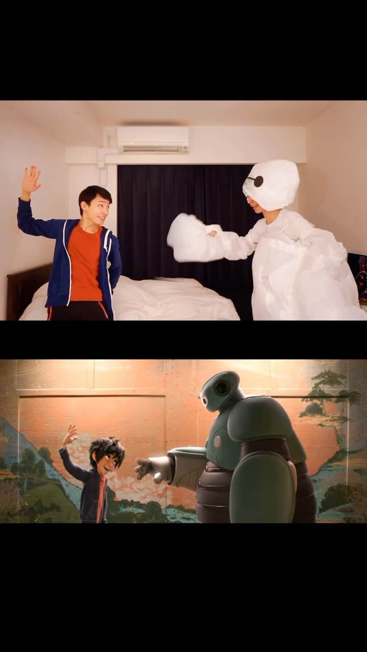 三永武明のインスタグラム：「リアルディズニーしてみた🎬 #実写化 #再現 #ベイマックス #BAYMAX #disney」