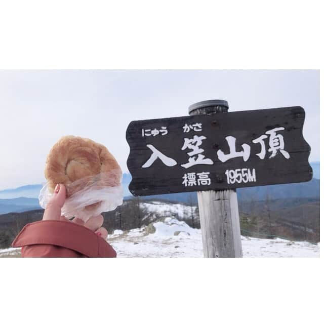 東出真緒さんのインスタグラム写真 - (東出真緒Instagram)「@orangebackpackers  入笠山登頂✨ たのしくハイキング🏔 マナスル山荘の黒いわんこ、あじ🐈‍⬛可愛い💕 わんこがたくさん登りに来ていたのがよかったな〜😊 . 全員カツカレー🍛カツがサックサクなのとレタスがシャッキシャキ🥬いや、レタス美味すぎなんだけど(一番感動した) 自前のウインナーは焼いてトッピング(自由すぎ) マサナオ君が持ってきてくれた長野の名店のシュトーレンが美味しすぎました✨ . 山の上のパン🥐 これまたカチコチw . 下山して山屋巡り。 甲府市内になるSUNDAYさん、可愛い🏠店内はあらゆるブランドの山ウェアやグッズがたくさん。見てるだけでもワクワクする。 石井スポーツさんでトレッキングポールとグローブをゲット。アイゼンも買ったからこれで装備揃ってきたぞ〜。 .  #オレンジバックパッカーズ #山 #登山 #冬山 #🏔 #入笠山 #マナスル山荘 #シュトーレン #SUNDAY #甲府 #石井スポーツ」12月30日 12時54分 - mao_bigmama_vn