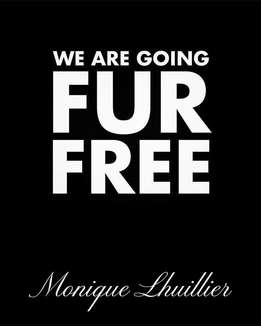Monique Lhuillierのインスタグラム：「WE’RE GOING FUR-FREE. By the end of 2021, you will no longer find products using animal fur in our stores and partner retailers.   Monique Lhuillier is committed to social responsibility. This year we have stopped producing all products using animal fur. We pledge to focus on innovation by using faux fur that is sustainably made and sourced while maintaining a rich and luxurious quality. We will continue to evolve and inspire innovation in the luxury fashion industry. Wishing everyone Happy Holidays! ​🖤🖤 #moniquelhuillier」