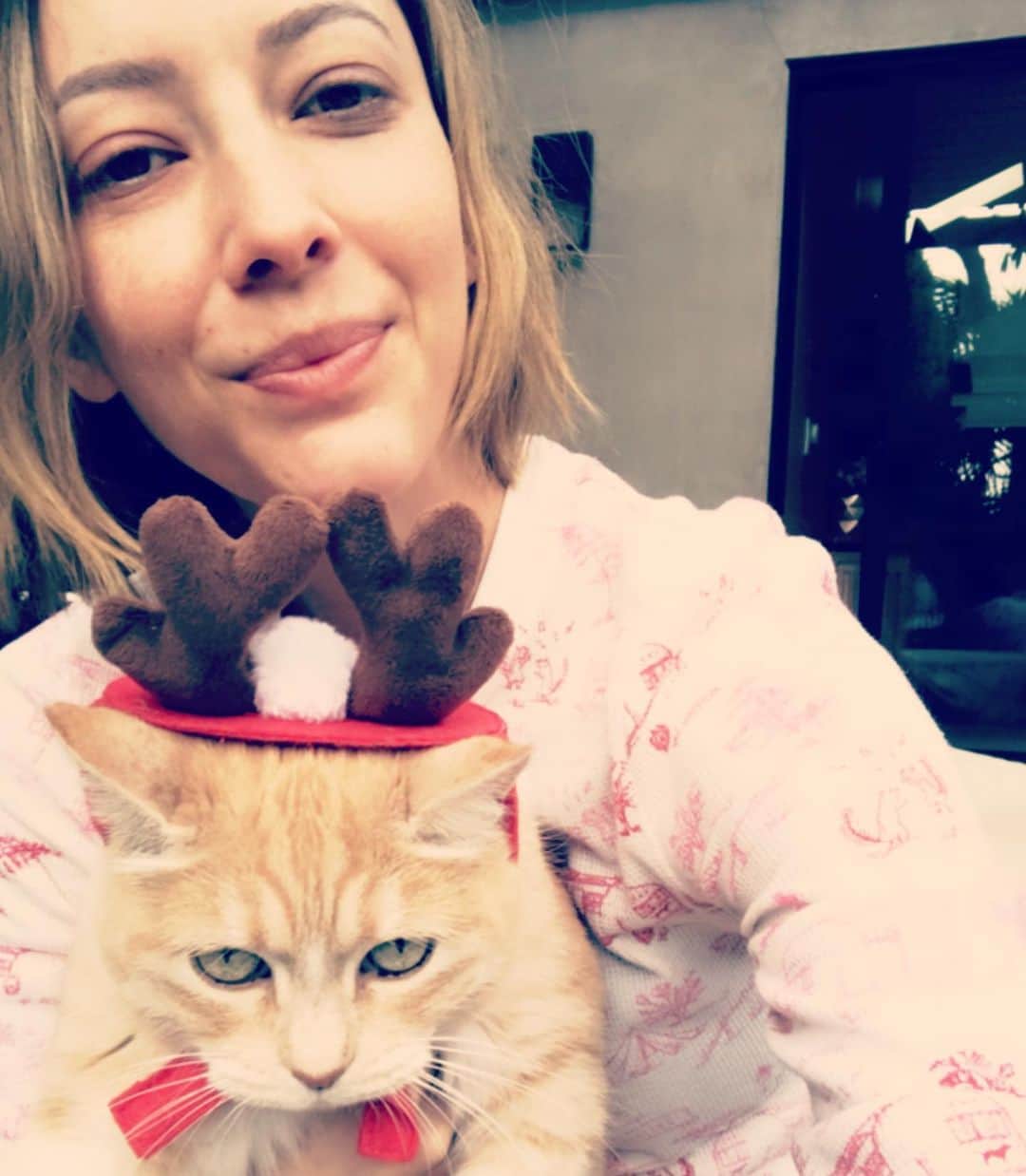タリン・サザンさんのインスタグラム写真 - (タリン・サザンInstagram)「Christmas morning 2019 I woke up puffy and bleary-eyed, having just received some unexpected & upsetting news the night before.   To distract myself from myself, I tried putting Tiggie in a festive costume (1st photo), but it did little to lift my spirits. I tried to meditate, but my mind only had space for tears. I still had another month of daily radiation at the hospital, so there was no escaping LA either. And my tiny 1 ft. pine tree, which I had purchased in a fit of giggles for my new home, suddenly looked like the saddest sight ever seen.   I looked in the mirror at the large pale bald spots from chemo. Who would want this, I thought. For the first time, I felt unable to soothe a growing sense of loneliness and despair. I wondered…how did I get here? And more importantly, how do I claw my way out?  One year later - and I am in Bali (2nd photo.) Here there are no reminders of the holidays. No cat costumes or tiny pine trees to lure me back into a dance with darkness. Just the thick heat of jungle air, an even thicker head of hair, and sweet chunks of papaya with friends old and new.   Healing the physical and emotional wounds of this past year has been a slow and deceptive process. Just when I feel I’m finally out of the weeds, I stumble upon a new pang. But I’m pretty sure that’s how this whole ‘being human’ and healing thing works.   When things are profoundly hard, that’s just it, there’s no shortcut through or around it….just connection, warmth, and touch to soften the edges. The process is a bit like peeling a stupid magic onion that keeps growing as you peel. The onion never quite disappears (f’n onion!!), but the trick is to just keep peeling. Eventually, the stupid onion gets smaller, and the sting of associated tears lessens as well.  For those navigating the harder edges of life right now, give yourself grace in doing whatever it is you need to keep moving. Whether that’s leaning into the grief, finding distraction, loving it into submission, or a million and one other strategies in between, there is no wrong path. You’re chipping away at a very stubborn stupid onion. Eventually, the sting will simmer and subside.  T」12月30日 14時15分 - tarynsouthern