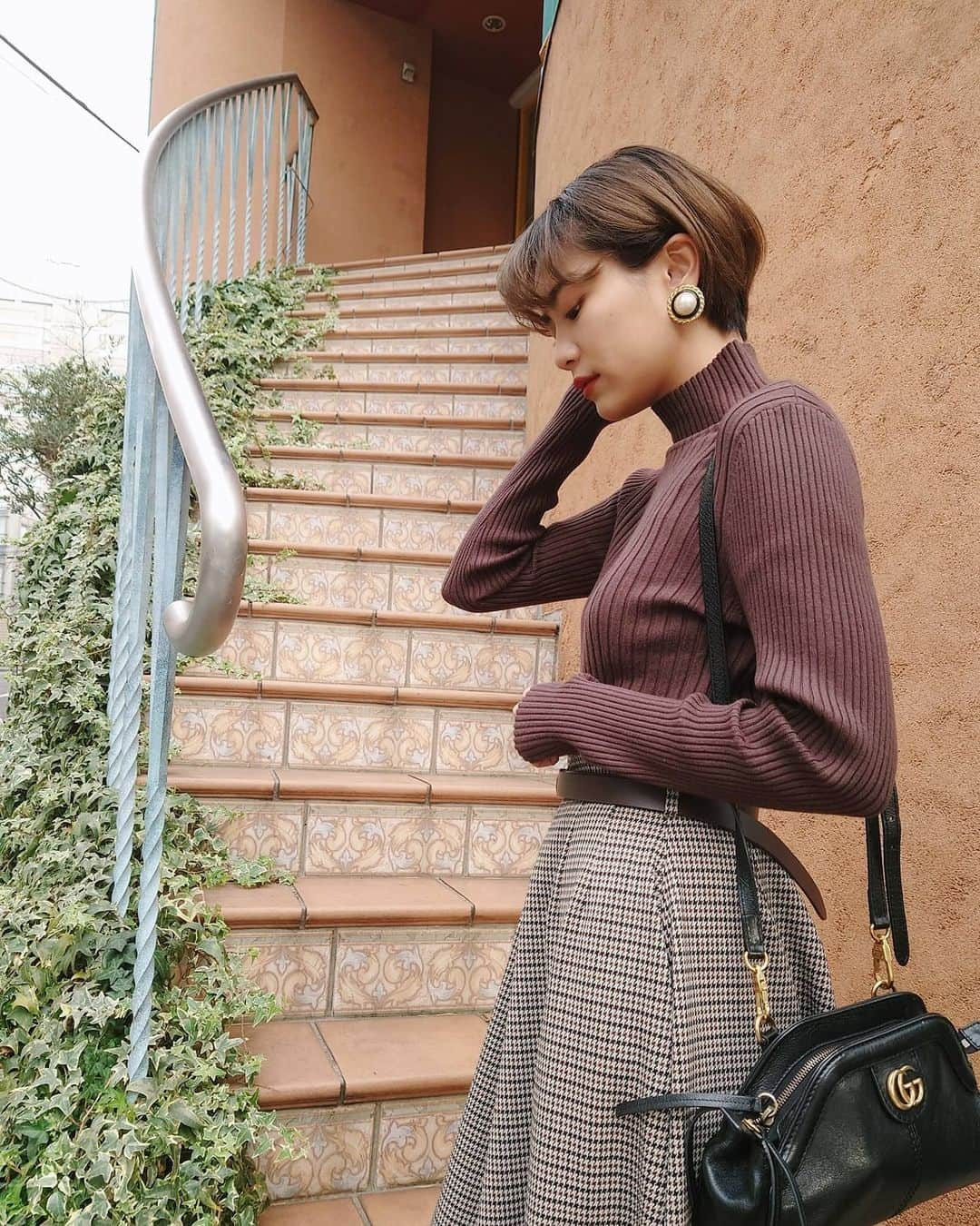 平アスカさんのインスタグラム写真 - (平アスカInstagram)「ＯＯＴＤ. やっと届いた @foufou_ha_fukuyasan　のchidoriスカート。 しっかり重くて階段登り辛いけどかわいいが勝つ。 @rosebud_official_ のロングブーツはヘビロテしすぎかしら🥺 #foufou #outfit #ootd #moussy #rosebud」12月30日 15時03分 - asucataira