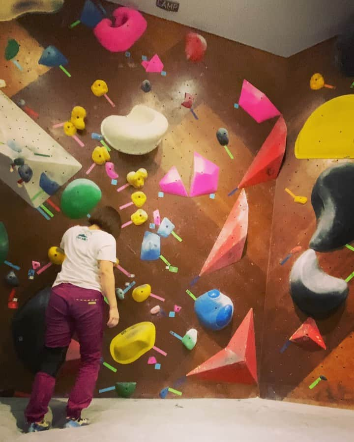 興梠友理のインスタグラム：「Last climbing of the year✨ ・ バランシーなボテ課題で膝を怪我してるから、苦手意識で敬遠してたボテ4級。ゴール取りは完全にメンタル核心でした😅 ・ そして下部のコーディネーションは開脚&クロスムーブで壊しました✌️ ・ 年内に登れてよかったー💕 ・ #複合靭帯損傷 #前十字靭帯再建 #後十字靭帯再建  #multipleligamenttears #nevergiveup #roadtorecovery #kneeinjuryrecovery #aclrecovery #bouldering #climbing #basecamptokyo #ベースキャンプ東京 #クライミング #ボルダリング」