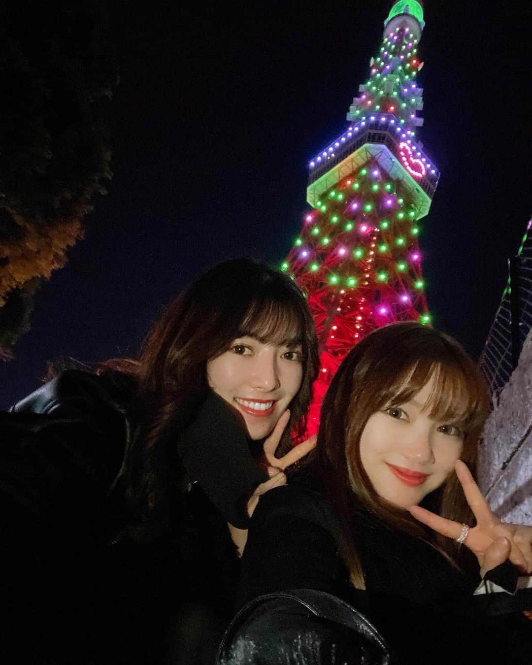 日下部美愛のインスタグラム：「この前の玲奈納めしてきたよ‪‪❤︎‬ デートみたいじゃない？ 東京タワー見に行くなんて   玲奈今年もありがとう、沢山会えた！！ 来年はもっと会おうな〜ラヴ  #久保玲奈 #photo #japan #model #me #hair #fashion #fashionblogger #makeup  #followme #instagood #camera #instadaily #dailylook #한국 #맞팔 #사진 #데일리 #데일리룩 #東京タワー #tokyotower」