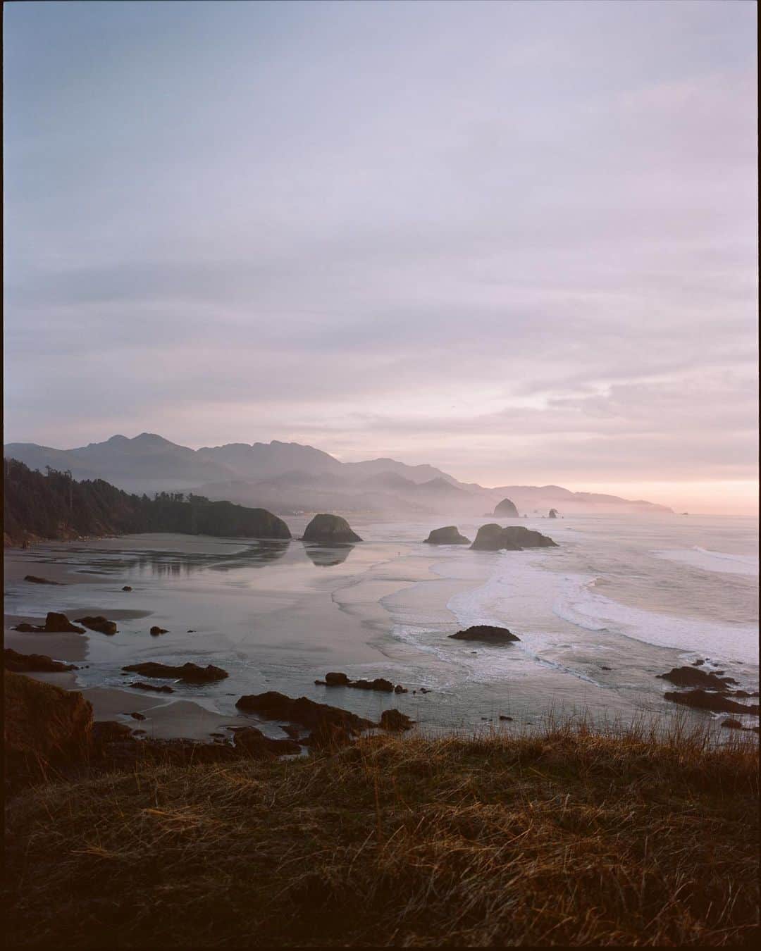 アリス・ガオのインスタグラム：「from my #mamiya7ii archives - new years at the oregon coast in 2017/18」