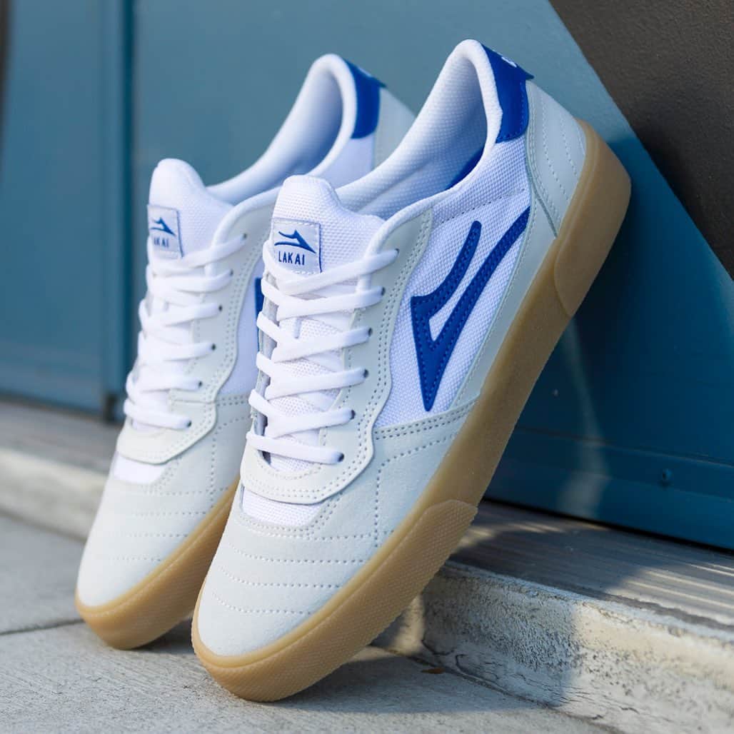のインスタグラム：「Cambridge in White/Blue/Gum Suede Available now at skate shops and Lakai.com #Lakai #TheShoesWeSkate」