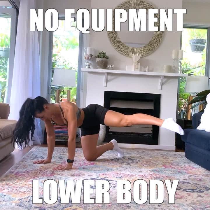 Danielle Robertsonのインスタグラム：「LOWER BODY WORKOUT (No Equipment)   It’s New Year’s Eve (in Australia) and we’re ending the year with a bang(er) workout 🔥 It’s no secret I love to train lower body and if you don’t have access to equipment or are looking for a maintenance workout between your heavy sessions this workout if perfect for you! Maybe sure to keep the exercises slow and controlled 🔥 Hope you enjoy!   WORKOUT   4 SETS  15 x Kneeling Straight Leg Abduction (each side) 20 x Alternating Sumo Squat Heel Raise  20 x Alternating Curtsey Lunge 12 x Fire Hydrant w/ Leg Extension (each leg) 15 x Frog Pumps/Squats」