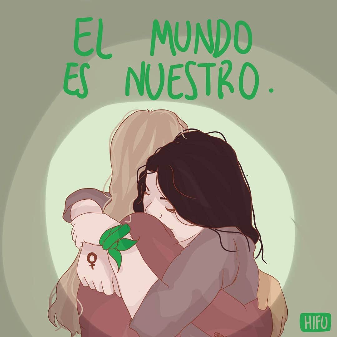 ヒフ・イラストレーションズのインスタグラム：「Es así. Es ley. Última (o no) ✊💚  #abortolegal2020 #esley」