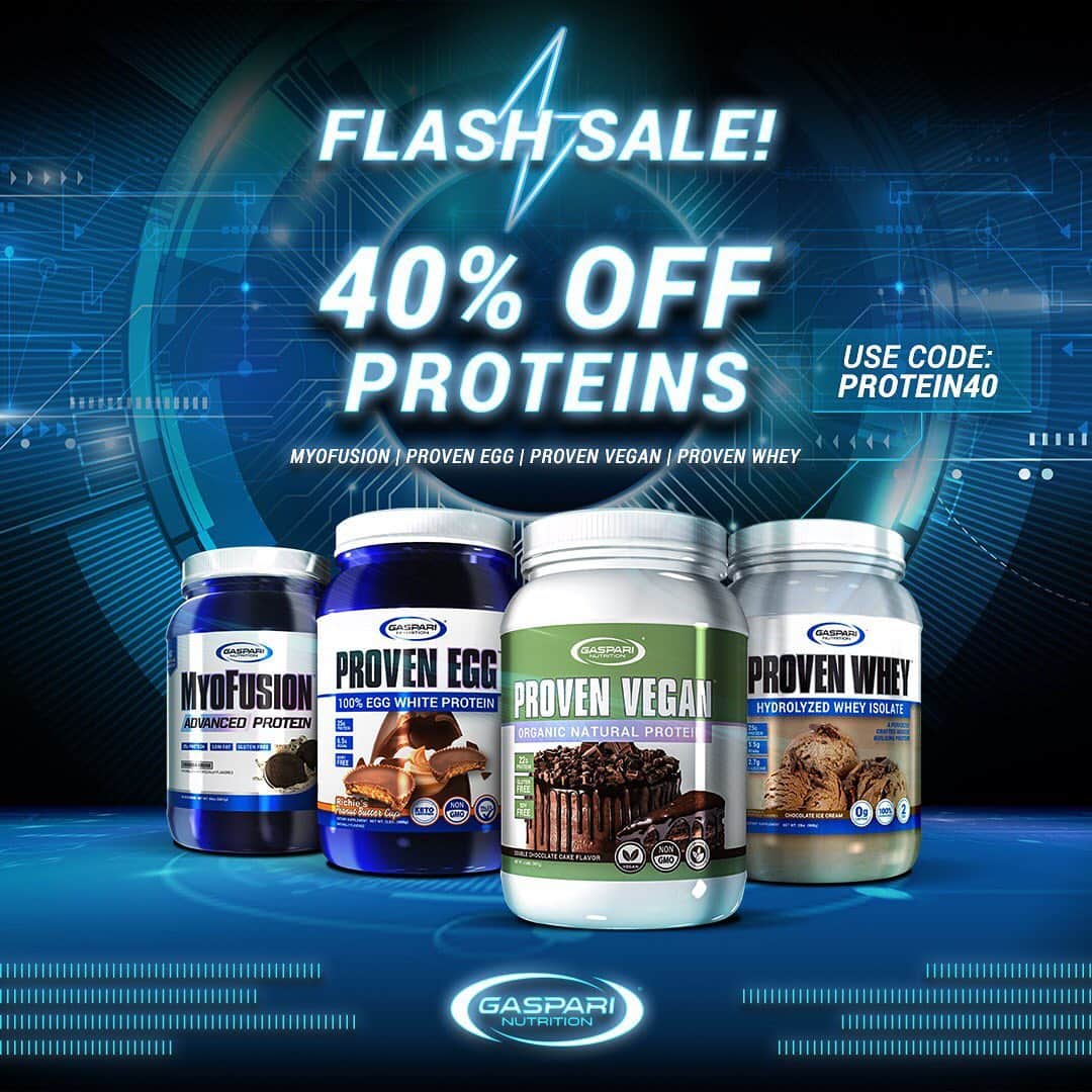 Hidetada Yamagishiさんのインスタグラム写真 - (Hidetada YamagishiInstagram)「⚡Flash Day Sale: Day 4 ⚡ For today only, take 40% OFF your favorite #TeamGaspari proteins like Myofusion, Proven Egg, Proven Whey and Proven Vegan 😋 Visit GaspariNutrition.com, fill your cart with protein and use coupon code “PROTEIN40” at checkout 💪」12月31日 0時32分 - hideyamagishi