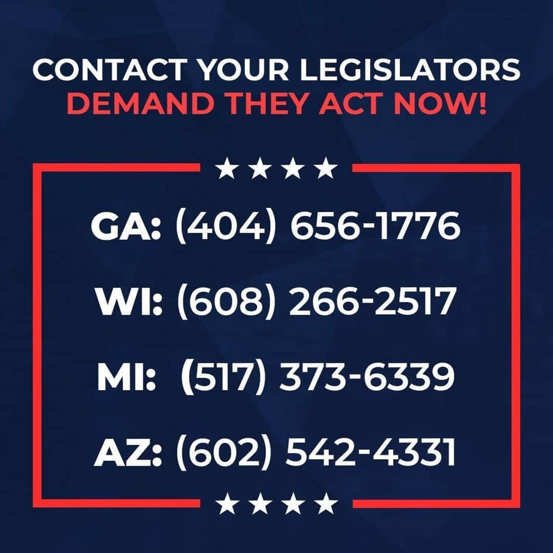 ドナルド・トランプさんのインスタグラム写真 - (ドナルド・トランプInstagram)「#Repost @teamtrump ・・・ Time for state legislators to take the Election seriously.   President Donald Trump needs you to DEMAND they call a SPECIAL SESSION & hear the evidence.  Contact your state legislators NOW!」12月31日 0時49分 - realdonaldtrump