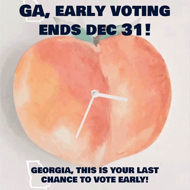 アイシャ・タイラーのインスタグラム：「GA! If you’re voting absentee, return your completed ballot at an in-person early voting site, local board of elections office, or dropbox in select counties! There's no time to waste! Beat the lines and get to the polls now! #EyesOnGA #GAVotes link in my stories 🍑🗳🇺🇸」