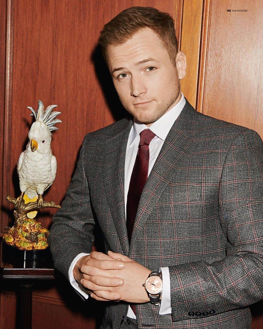 カナーリのインスタグラム：「@taron.egerton wears #CanaliFW20 suit, shirt and tie in this feature for @gqitalia.  From the best #CanaliEditorials of the season. #Canali1934 #menswear #fashioneditorial」
