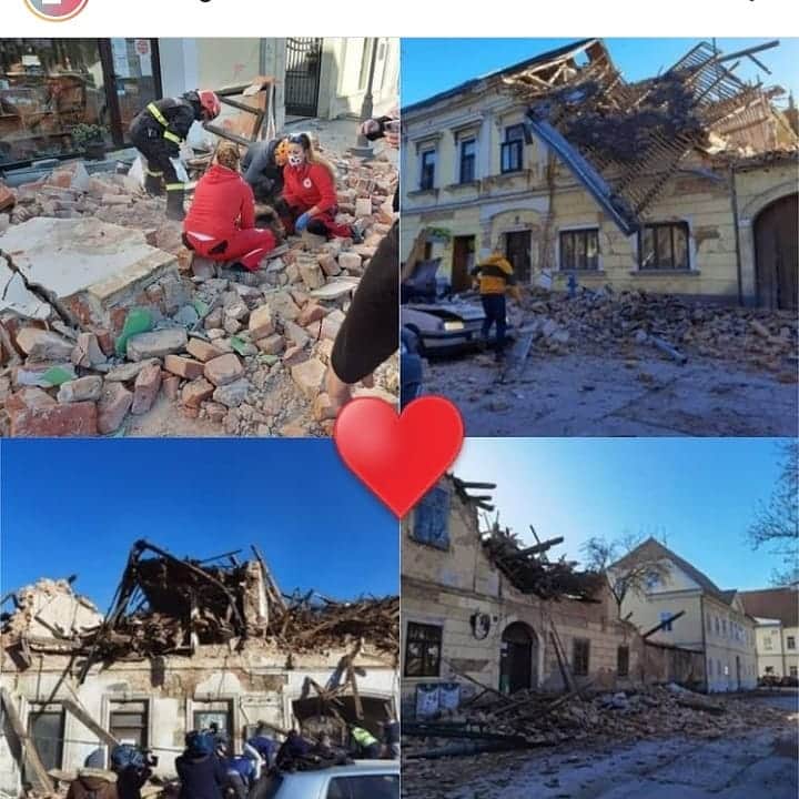ミア・イエルコフのインスタグラム：「As many of you know, Croatia has been affected by an earthquake. Areas around Zagreb, Sisak, Petrinja, Glina need help and people around Croatia are organizing and donating food, clothes and other necessities for residents of Petrinja and sorrounding towns and villages that have been destroyed. Help is coming from abroad also. Every good wish and effort is welcome. Many of my friends and followers contacted me and asked if I am ok and if my family is safe. We are all safe and we send you our love. There are families in north of Croatia that need help, it is a winter time and people lost everything, and if you want to help or donate anything, you can find some information in the post or the link below. Thank you ❤️ We all do our part to make each other feel loved and safe.  www.hck.hr  #be strong #sendlove」