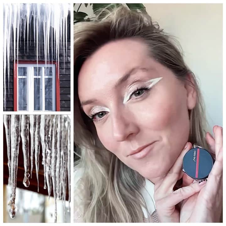 JO BAKERのインスタグラム：「E X T R E M E • F R O S T ❄️ Below zero feelings ...as we close out of 2020!!! ....found my favorite shade of  #auradew ...in #luna for a soft, easy glide on shimmering taupe silver wash... vid doesn’t do this metallic multi-use cream justice. Love it. Another @shiseido product going straight into my 2021 kit!!!  #jobakermakeupartist #shiseidomakeup #shiseidoholiday #shiseidopartner #makeupoftheday #makeup #makeupartist」