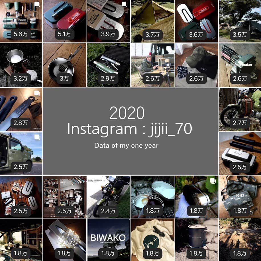 のインスタグラム：「もう〜いくつ寝るとって言っってる間に、明日やん！YouTube動画並びにInstagramの登録とフォローありがとう、今年以上に来年もよろしく#outdoor#camping #camp#hike#myog#diy#cooking #写真好きだから#続けられる#来年のテーマは #一皮剥ける#エロじゃないぞ#年末のまとめ画像#今夜は雪模様#スマホはインスタとピンタ#他は殆ど見ない#lineはスタンプばかり来る#まだ布団の中で頭回ってない#部屋が寒い#皆さん良い年を#来年もよろしくお願いします #さぁ起きます#起きました#ワォ薄っすら雪#纏めて分かった事#グッズの並べた画像が人気#メスティンも強い」
