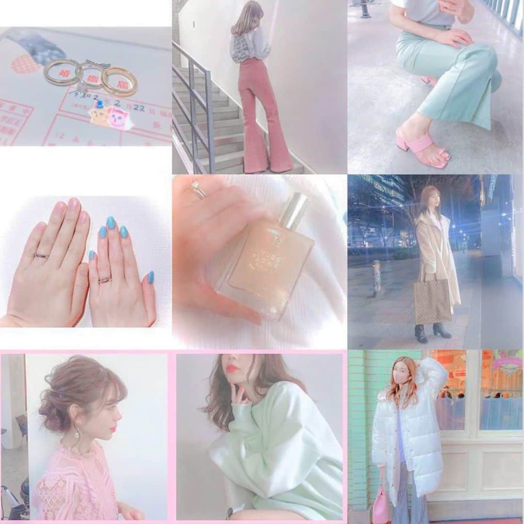 MOMOKOのインスタグラム：「2020 仕事納め 🐈✂️🍑﻿ ﻿ 中々お会いしにくい状況ではありましたが﻿ たくさんのお客様の﻿ 美容に携われたこと、﻿ 繋がりや新しい出会いに﻿ 心から感謝いたします。🤍﻿ ﻿ 来年も宜しくお願いいたします🐄🌙﻿ ﻿ ﻿ #2020bestnine が すきな色と愛に溢れていて﻿ うれしかった記念〜🐈🍈🍑」