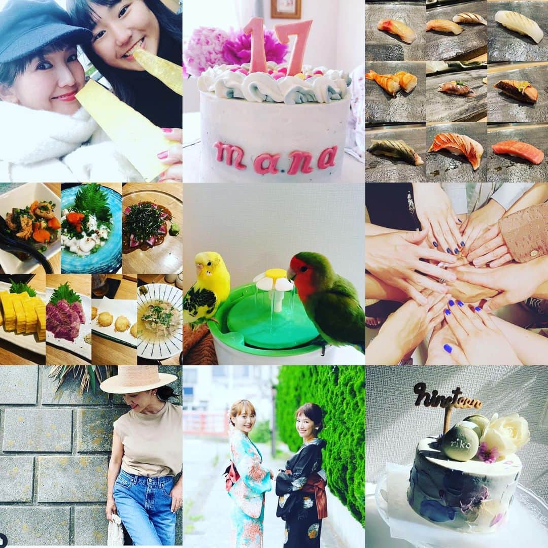 坂木優子さんのインスタグラム写真 - (坂木優子Instagram)「♡ ♡ ♡ #bestnine 2020  ナインではおさまりきれないけど  わたしの原動力となる #mydaughter #lovebird #food #gblue ♡  今年のはじめに　次女と2人旅 in 川越。長女は　パパとNY🇺🇸 ２０２０年のはじまりでした。  大好きなお洋服の#コーデ　@gblue_official ♡わたしの居場所♡  新しいことにチャレンジして 自信にもつながった　#エステティシャン の道　　@cpcosmetics_official   どんなときでも支えて応援してくれる #myfamily ♡ そして　ともだち♡  小さな存在なのに愛おしくて たまらない　#tikiua 🦜♡  生きることは　食べること笑 食は　大切です♡ そのためには　健康でいられること  すべてわたしの#原動力 ♡  ２０２０年　携わっていただいた 皆さま♡ 共に笑って泣いて過ごしてきたお仲間たち♡ ありがとうございました✨✨  良いお年をお迎えください🔔  #ベストナイン2020 #ベストコスメ  #ベストコーデ #ベストナイン ♡#着物 #bestnine2020  #shonan #mylife #fashion  #friends #myfavorite  #beautifulpeople #foodstagram」12月31日 11時01分 - beacheyuko