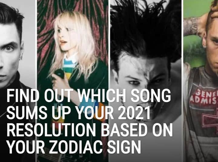 Alternative Pressさんのインスタグラム写真 - (Alternative PressInstagram)「These tracks from @andyblack, @yungblud, @paramore and @machinegunkelly might reveal your new year's resolution based on your zodiac sign⁠ LINK IN BIO⁠ .⁠ .⁠ .⁠ #zodiac #zodiacsign #newyears #newyearsresolution #2021 #2020 #bye2020 #andyblack #andybiersack #yungblud #paramore #machinegunkelly #mgk #altpress #alternativepress」1月1日 1時02分 - altpress