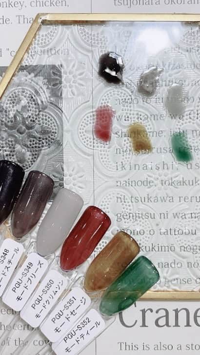 なかやまちえこのインスタグラム：「モードリシーズ 6色です✨⠀ ⠀ @pregelofficial ⠀ #nail #nails #nailart #ネイル #美甲 #ネイルアート  #japanesenailart #manucure #japanesenails #manicurist #gelnails #أظافر #네일아트 #미용 #vẽmóng #ngườiđẹp  #เพ้นท์เล็บ #искусствоногтя #artedeuñas #เพ้นท์เล็บเจล #ジェルネイルデザイン #ネイルデザイン #senikuku #nagelkunst」