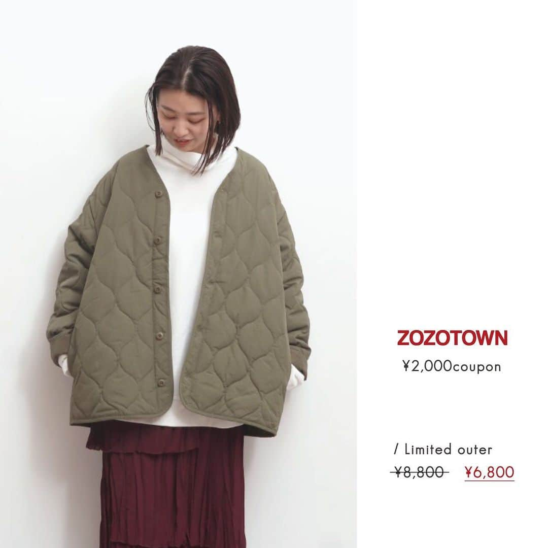 Ungridさんのインスタグラム写真 - (UngridInstagram)「【ZOZOTOWN¥2,000 OFFクーポン】 . ZOZO限定アイテムも対象👇 #キルティングライナーコート  ¥8,800(tax in)→¥6,800(tax in) . #リブニットフレアパンツ ¥6,050(tax in)→¥4,050(tax in) . #タートルスウェット ¥6,050(tax in)→¥4,050(tax in) . . 是非¥2,000クーポンを使って お買い物をお楽しみください✨ . @ungrid_official #TOPページURLよりご覧下さい . #ungrid #ungrid_official」12月31日 21時03分 - ungrid_official