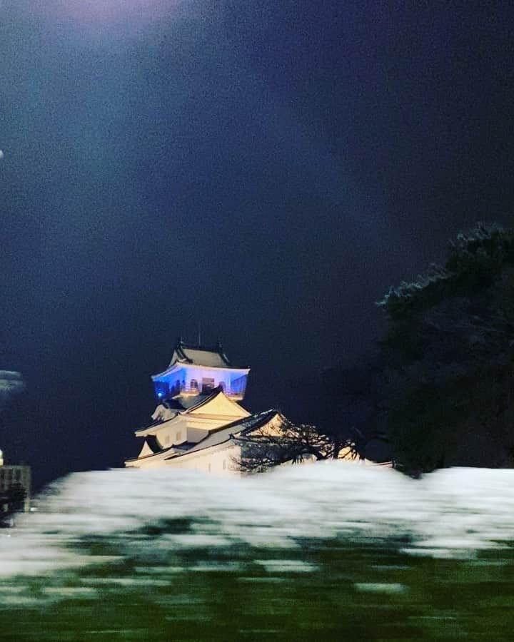 風間ゆみえのインスタグラム：「夫が城めぐりしたいなと  久しぶりに夫に触れた気がした  富山の皆さまありがとう😊✨」