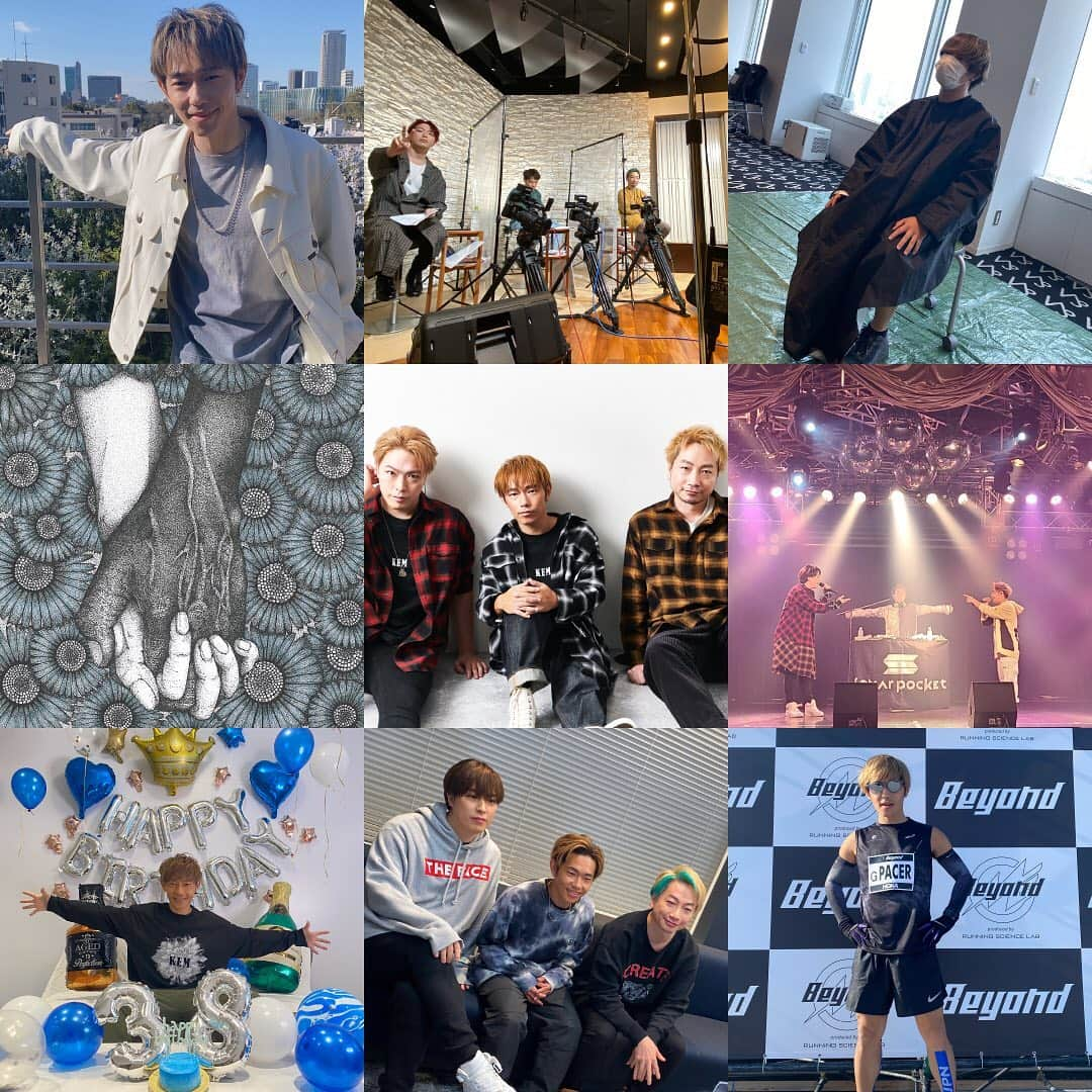 eyeronのインスタグラム：「ありがとう2020年!  2021年もよろしくお願いします!  #2020bestnine #topnine2020 #2020 #goodbye2020 #2021 #sonarpocket #ko_dai #matty #eyeron  @sonapoke_kodai @sonarpocket_matty @sonarpocket_eyeron」